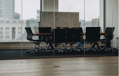 an empty conference room