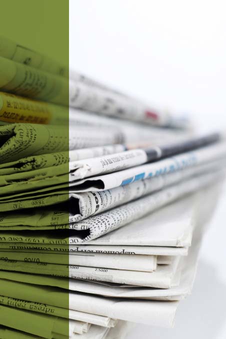 a stack of newspaper